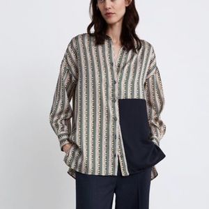 Zara Oversized Chain Buttondown
